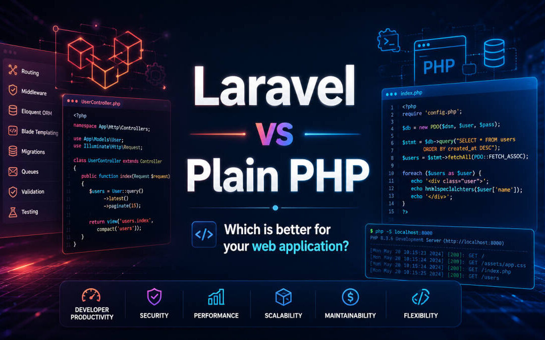Laravel vs. Plain PHP: Which Is Better for Your Web Application?
