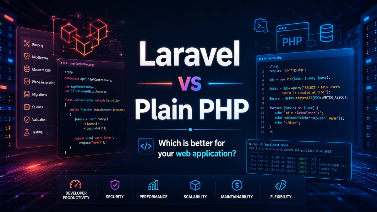 Laravel vs. Plain PHP: Which Is Better for Your Web Application?