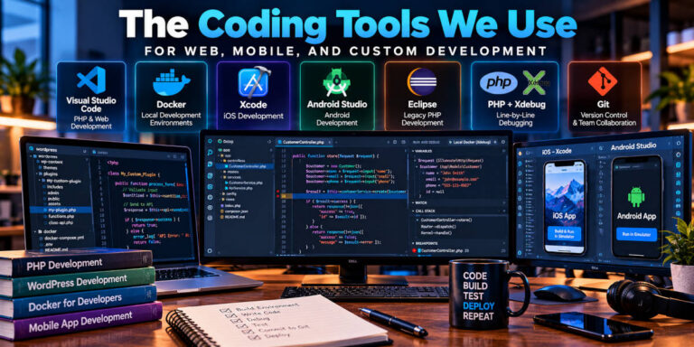 The Coding Tools We Use: VS Code, Xcode, Docker, Android Studio, Eclipse, Xdebug and Git